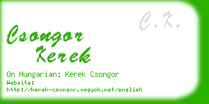 csongor kerek business card